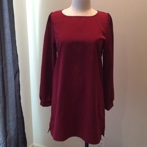 Garnet long sleeve Shift Dress